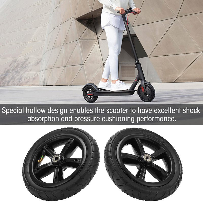 8 Inch Electric Scooter Tire and Wheel Set, 200x45 Pneumatic Tire with Inner Tube and 8mm Bearing, Replacement Wheel for Compatible Scooters（NOT for 10mm Axles）