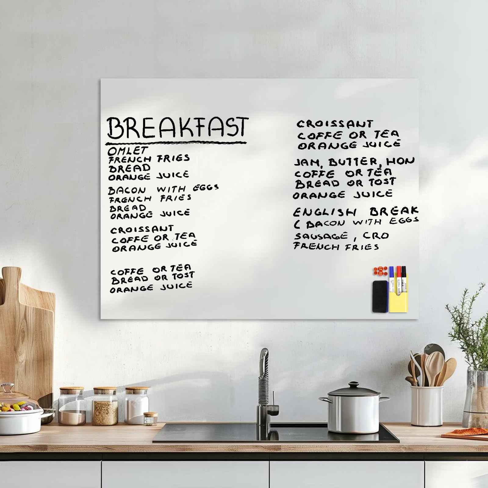 Magnetic White Board Sticker 47"x35.5" Magnetic Dry Erase White Board Paper for Wall Whiteboard Sticker for Teacher Supplies Removable Peel and Stick Whiteboard Contact Paper