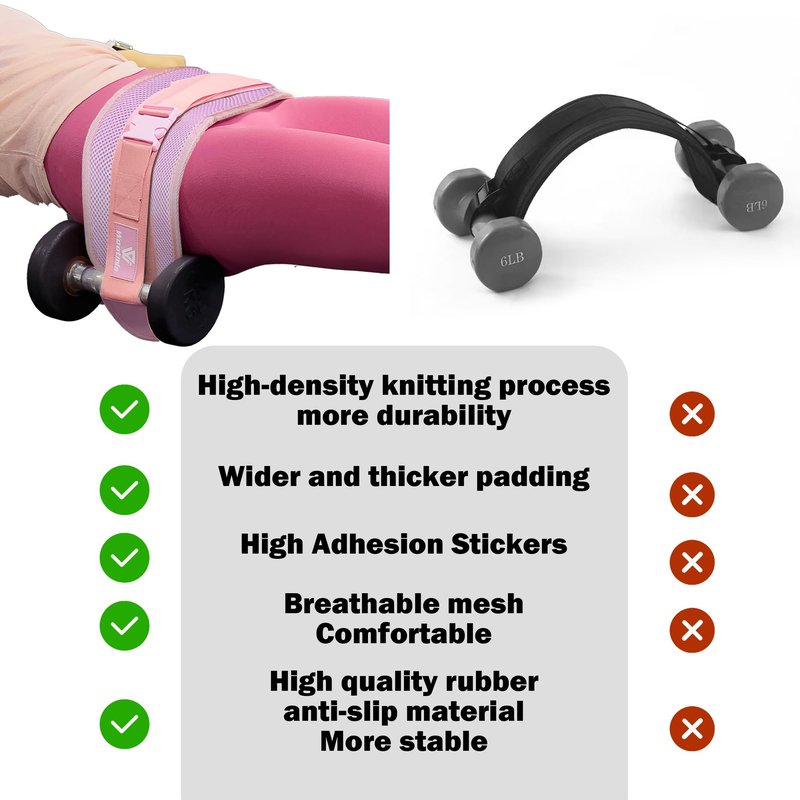 WOOTMIN Hip Thrust Belt,Thickened Slip-Resistant Padding, Glute Bridge Weight Belt for Home and Gym,Comfortable Glute Workout Equipment for Women, Hip Thrust Band, Strengthen Glutes & Hamstrings, Heavy Duty, Comfortable Slip Resistant