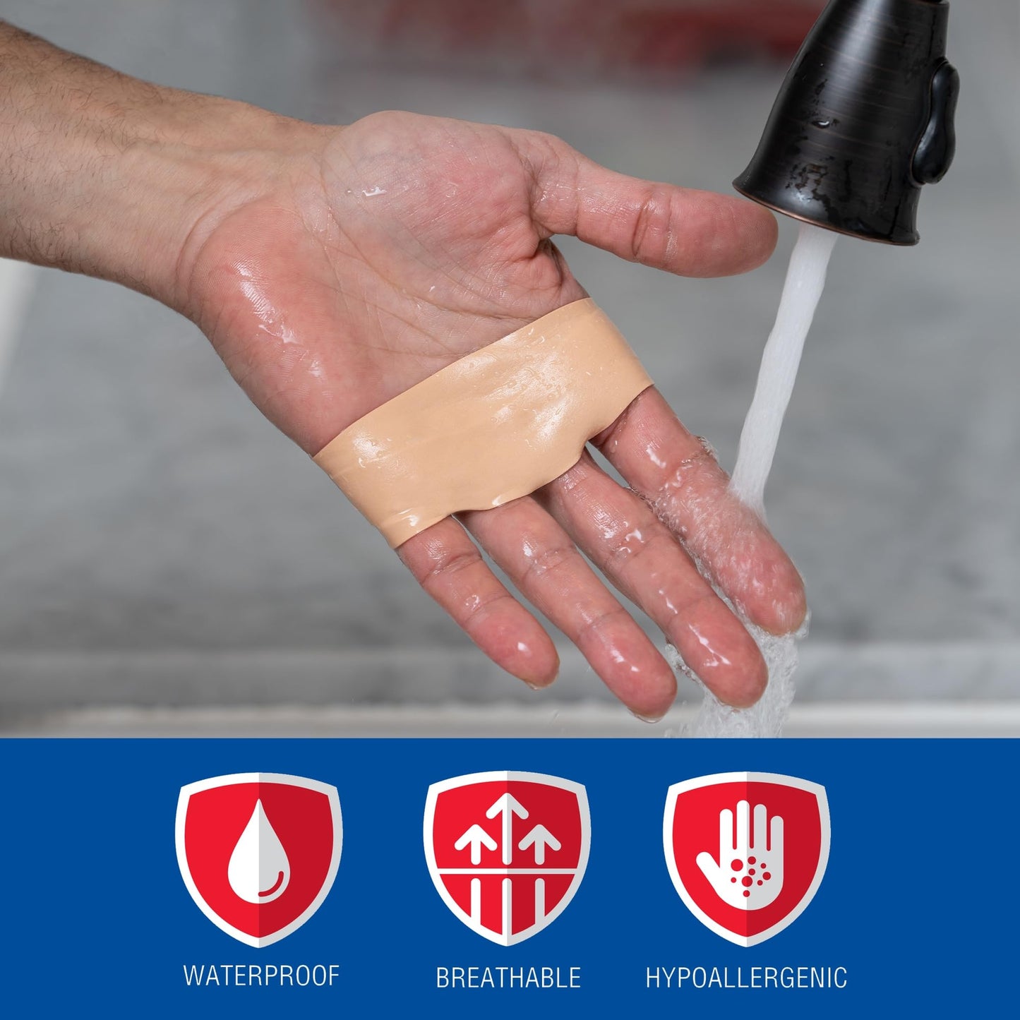 Nexcare Blister Prevention Tape, Waterproof Foam Medical Tape, Latex-Free, Sticks Firmly to Skin to Help Prevent Blisters - 1 in x 5 yds, 2 Rolls of Tape