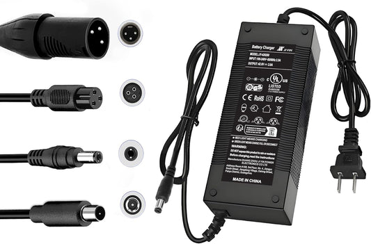 UL Listed 42V 2A Electric Scooter Charger - Compatible 36V Hoverboard Charger with 5 Plugs