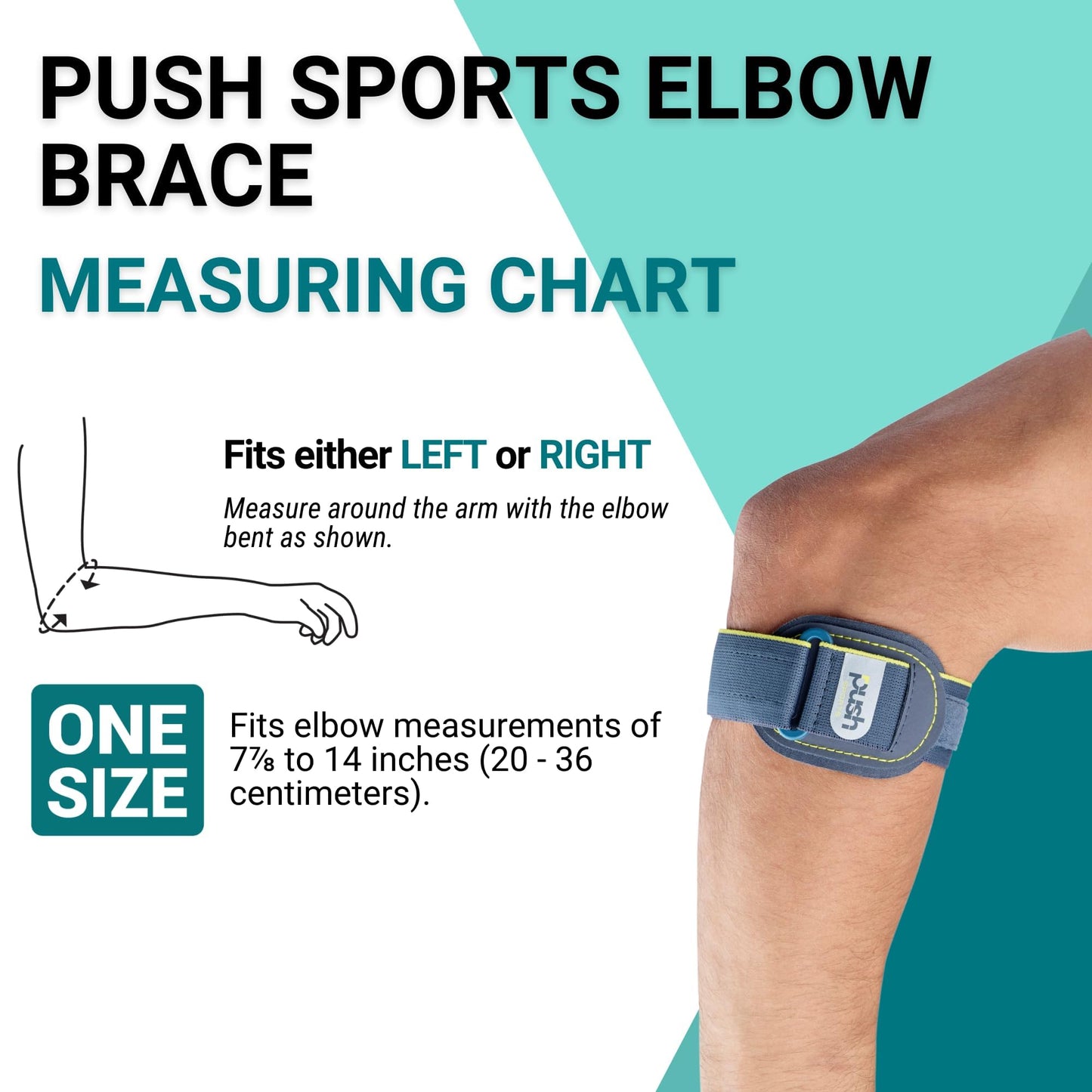 Push Sports Elbow Brace – For Tennis Elbow or Golfer’s Elbow