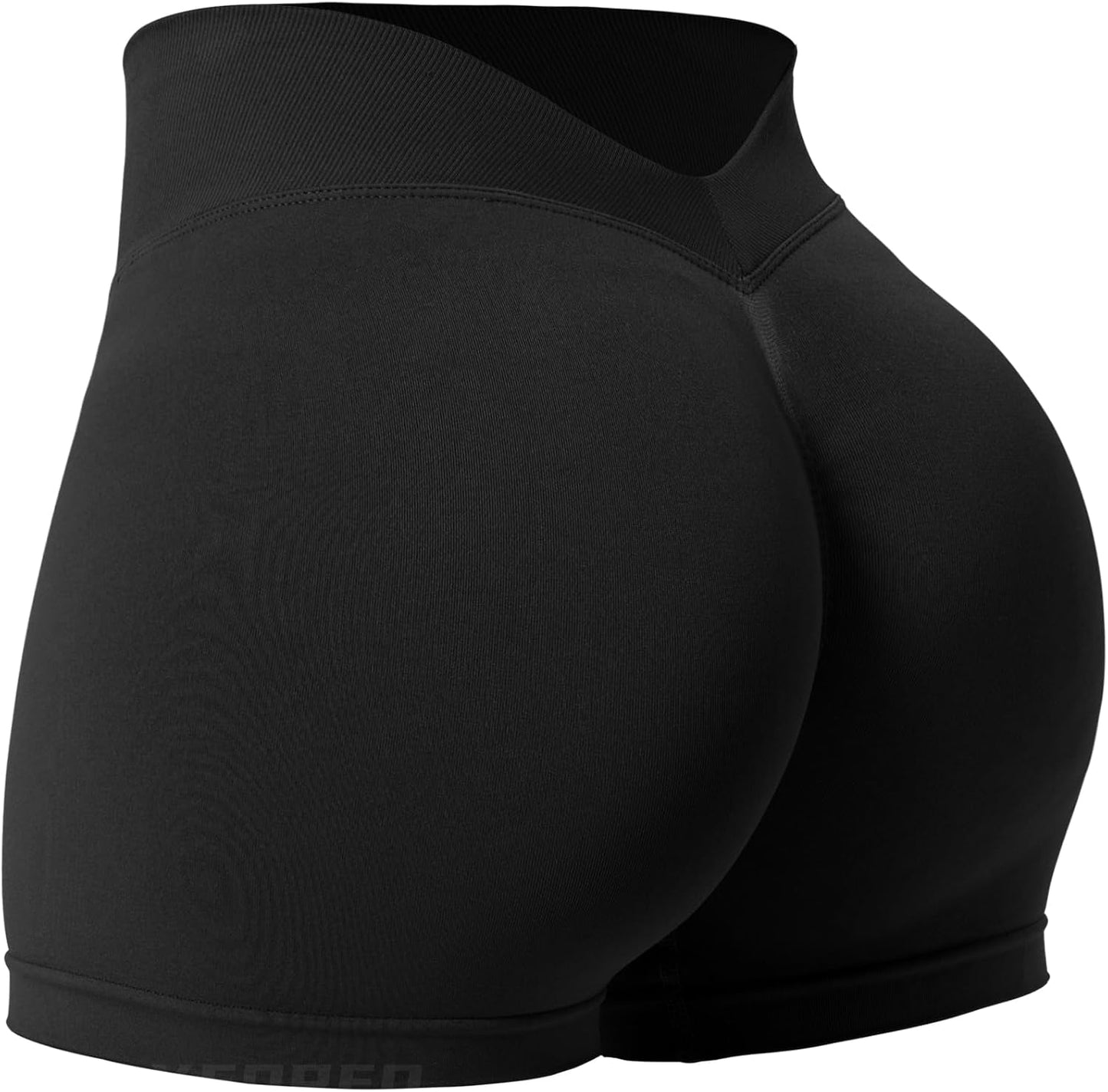 YEOREO High Waisted Scrunch Shorts for Women - V Back Gym Butt Lifting Seamless Design