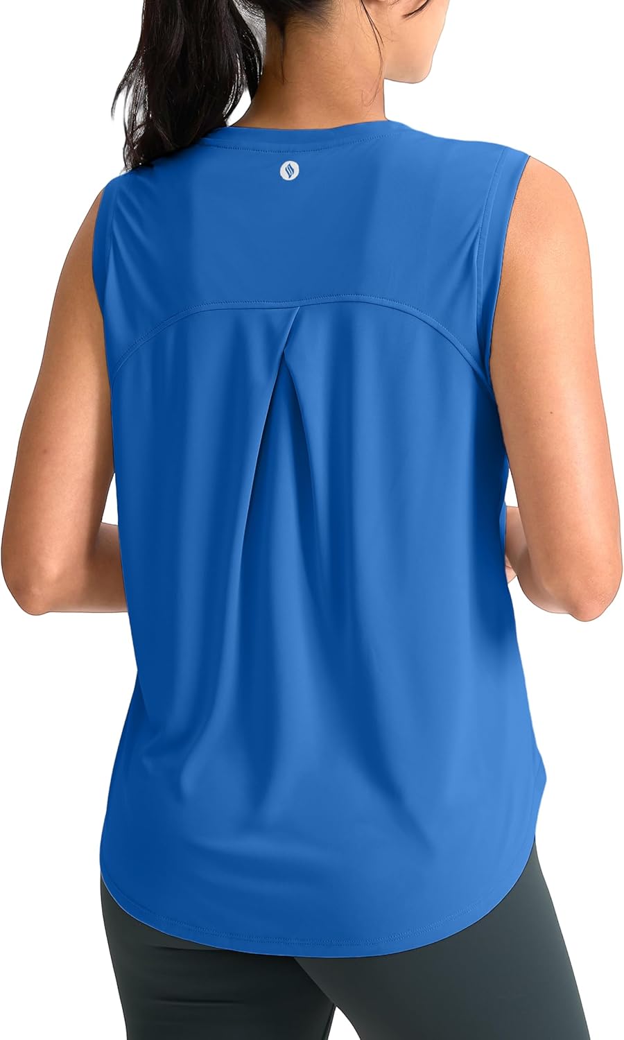 SANTINY Women's Sleeveless Workout Tops - Breathable Lightweight Athletic Tank for Tennis & Yoga
