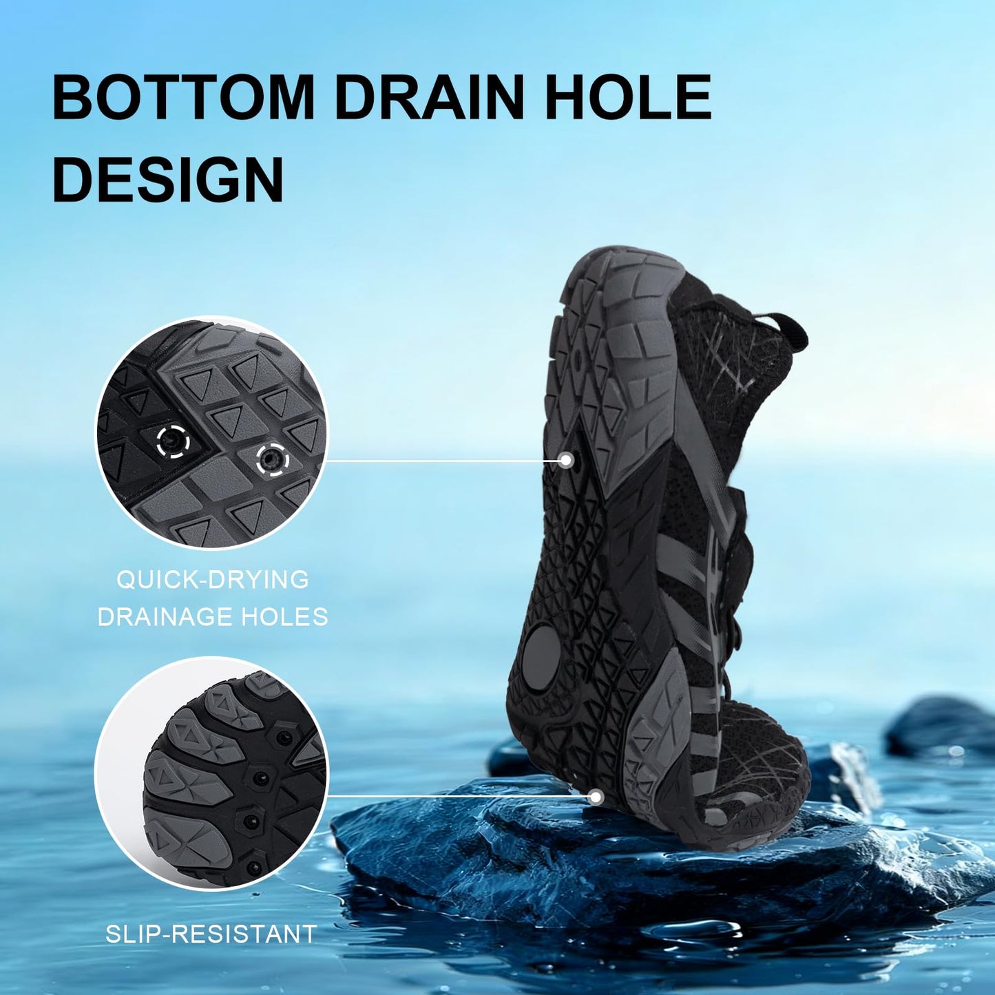 ELETON Barefoot Shoes Women Men Hiking Water Shoes Wide Toe Box Zero Drop