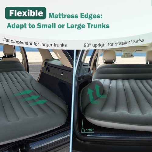 Ciremiv SUV Air Mattress with Double-Sided-Thick Flocked/with The Most Complete Sleeping Accessories/Car Mattress with Pump & Built-in Pillow/Car Air Mattress for Auto Camping,Road Trip