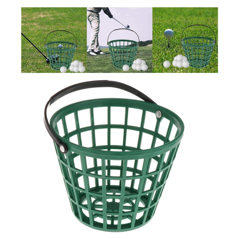 SM SunniMix Unbreakable Golf Ball Basket, Golfball Container with Handle Ball Holder Contains 25/50/100 Balls Range Accessories - Holds 50 Balls