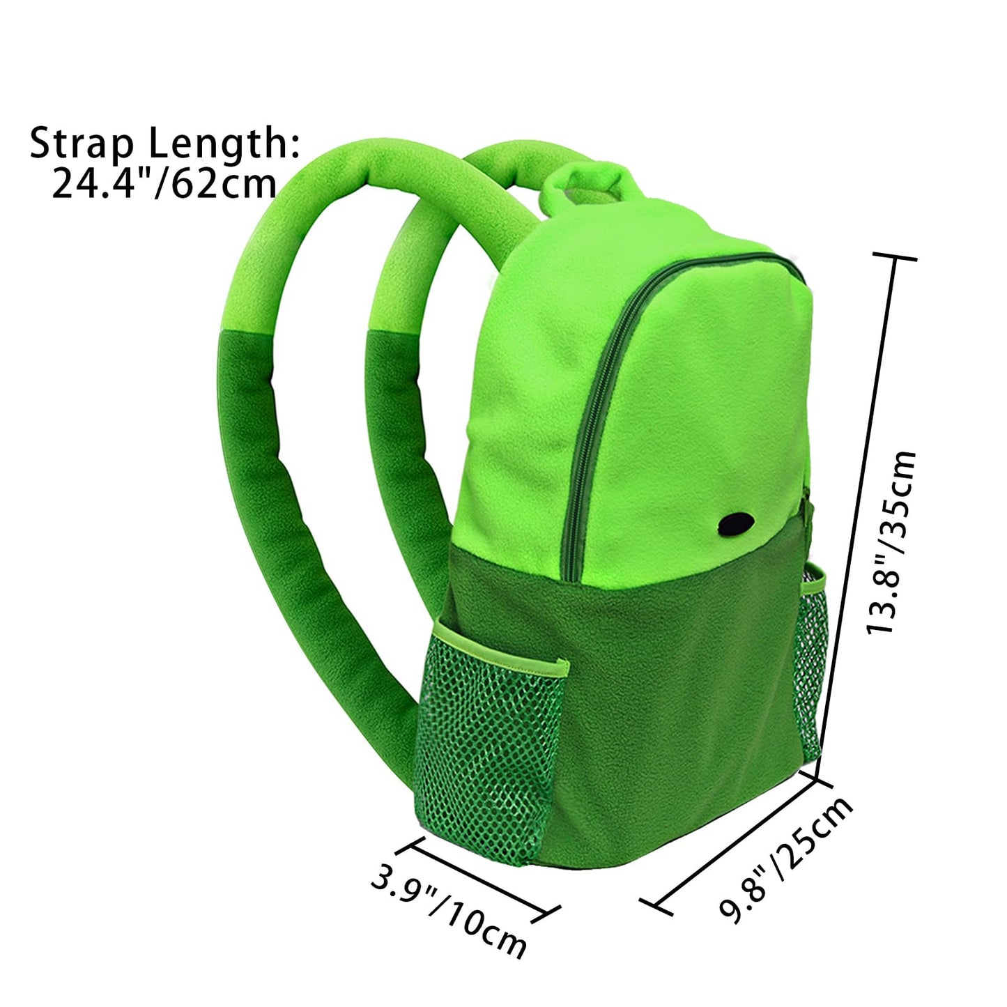 DAZCOS Green Medium Backpack Unisex Cosplay Costume Accessories Bag for Adult Everday Use Party (Green)
