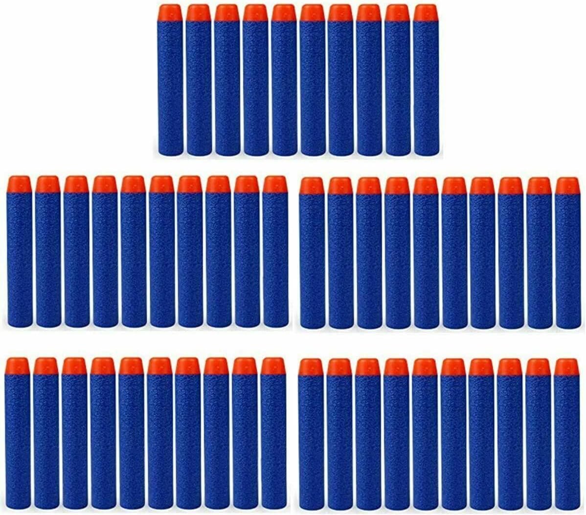Skiennix Refill Darts Bullets - 100 Premium Foam Ammo for Nerf N-Strike Elite Series Blasters | Blue
