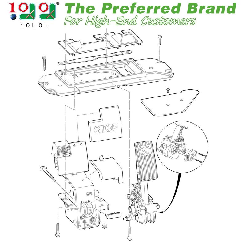 10L0L Golf Cart Park Brake Release for 2009-Up Club Car Precedent and 2018-UP Tempo (2nd Generation) G&E Golf Cart, OEM 103777601, 1037776-01