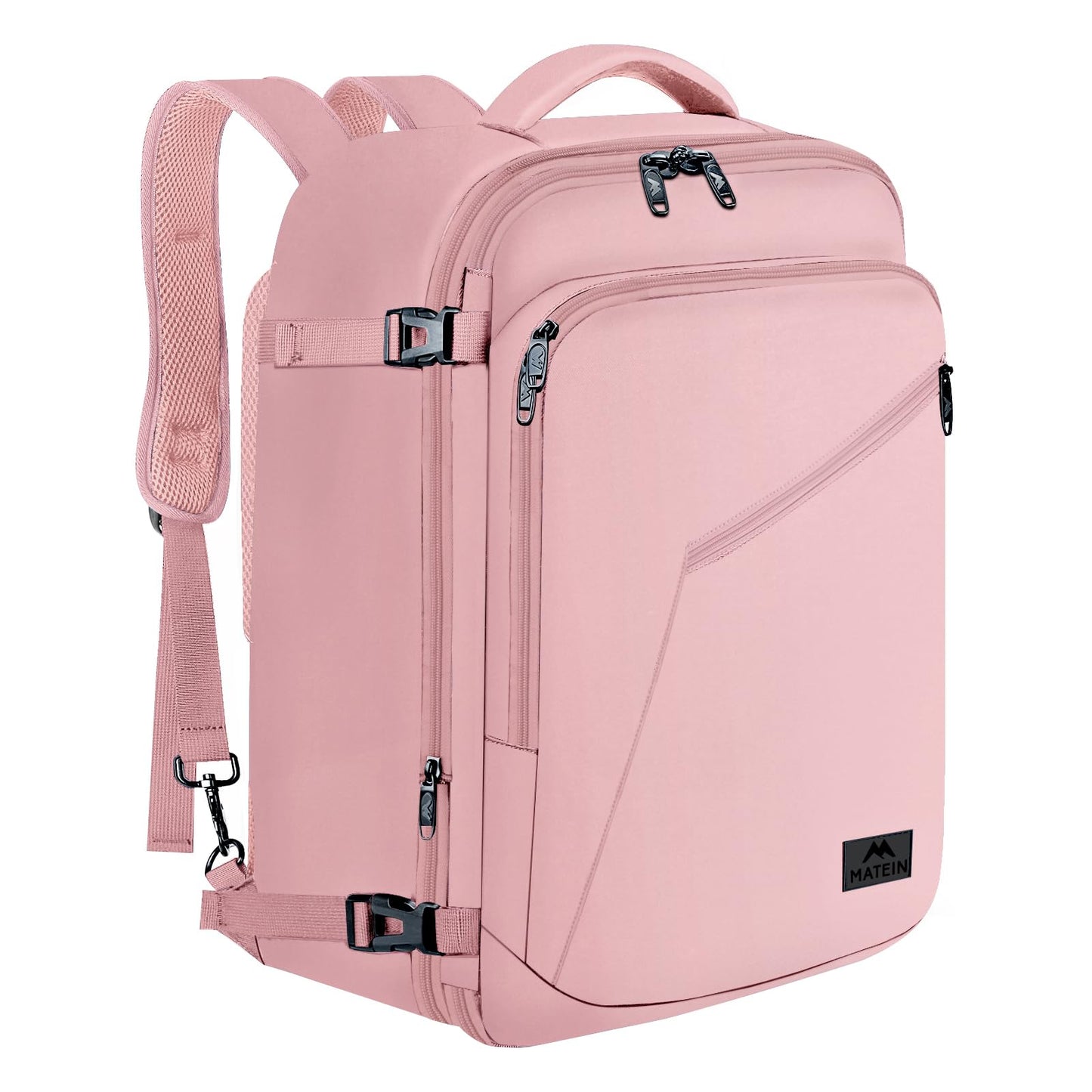 MATEIN Womens Travel Backpack, Extra Large Carryon Backpack Fits Overhead Bin, Cute Weekender Daypack for Travel on Airplane, Traveling Accessories for Women, Pink