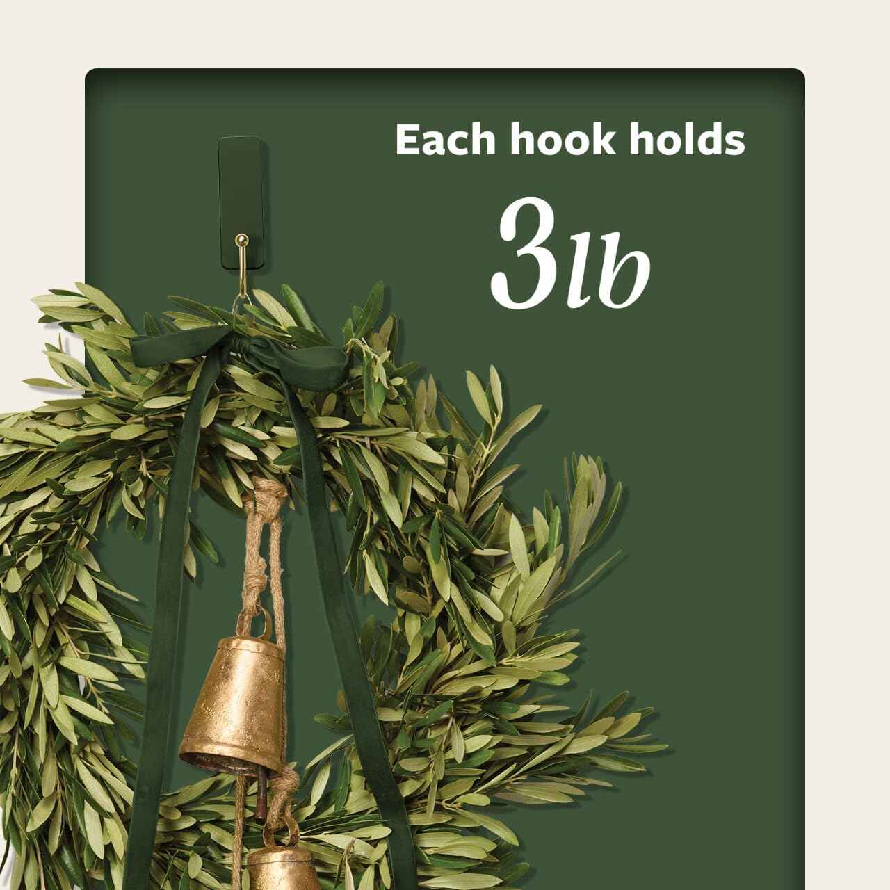 Command Medium Rosemary Wall Hooks, 4 Coat Hooks and 6 Command Strips, Damage-Free Hanging with Adhesive, No Tools Great for Hanging Home Decor, Holds up to 3 lb