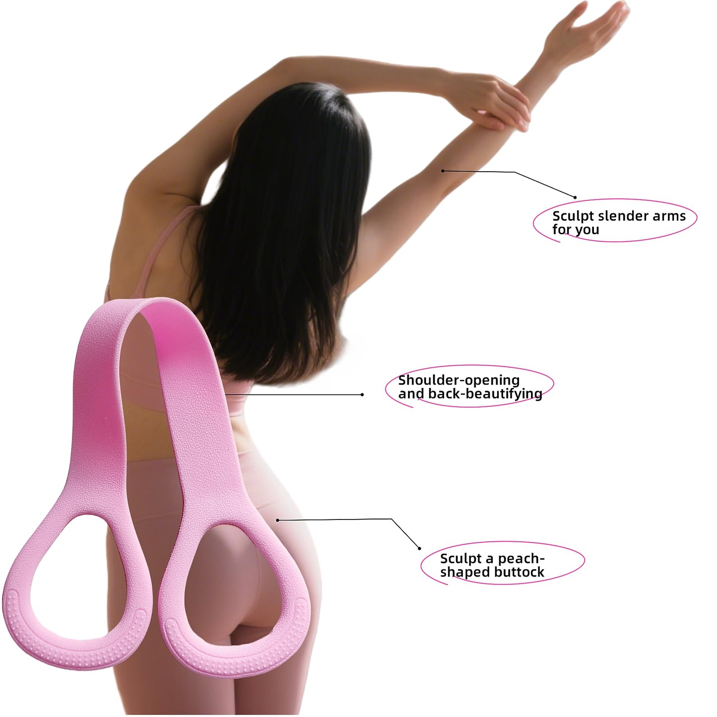 3pc Figure 8 Resistance Band, Exercise Bands for Back, Elastic Rope Stretch Fitness Band, Stretch Band for Chest Expander, Yoga Gym Fitness Pulling Rope 8 Word Elastic Bands