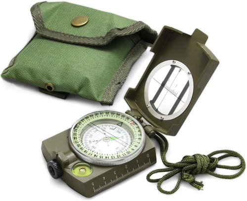 Eyeskey Tactical Survival Compass - Waterproof & Impact Resistant | Lensatic Sighting with Lanyard & Pouch