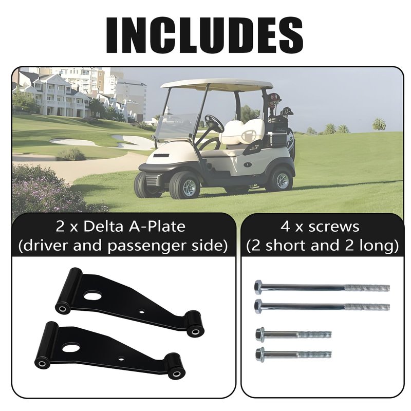 Shu-Ran Golf Cart Control Arm Delta A-Plate for 2004+ Club Car Precedent & 2018-up Tempo Gas Electric Golf Carts, Replace OEM# 102287301, 103388501 (2 Pack)