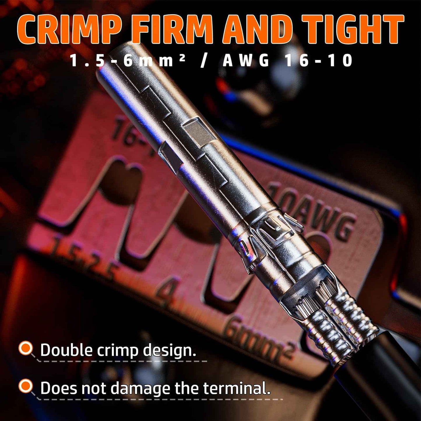 PEBA Crimping Tool Kit, Solar Crimper for AWG 16-10 Solar Panel Cable Wire, with 6 Pairs IP68 Solar Connectors and 1 Pair Solar Connector Spanner Wrench | Ratchet Crimp Tool Kit - Solar Installation