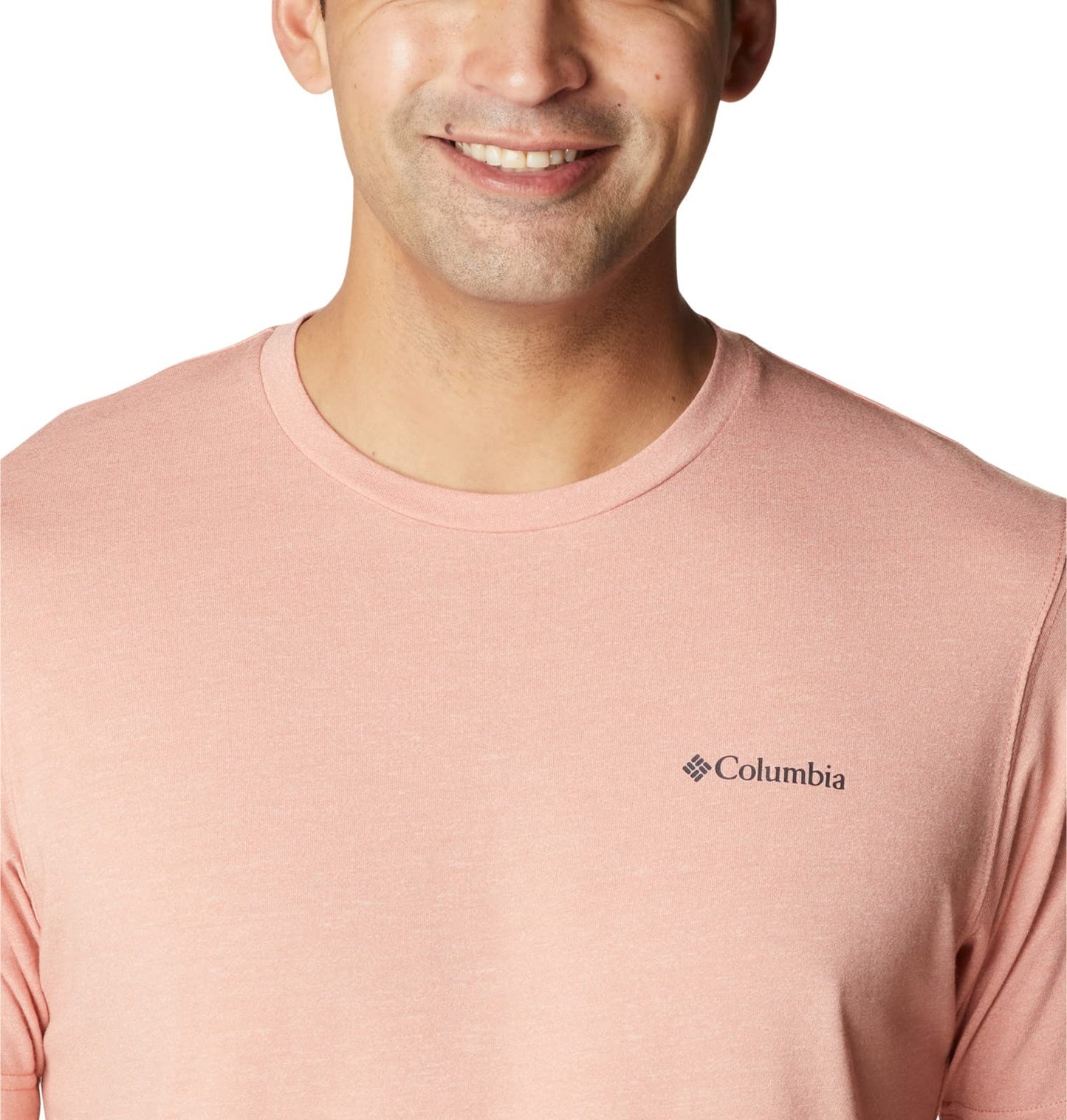 Columbia Men's Thistletown Hills Short Sleeve, Dark Coral Heather, Medium