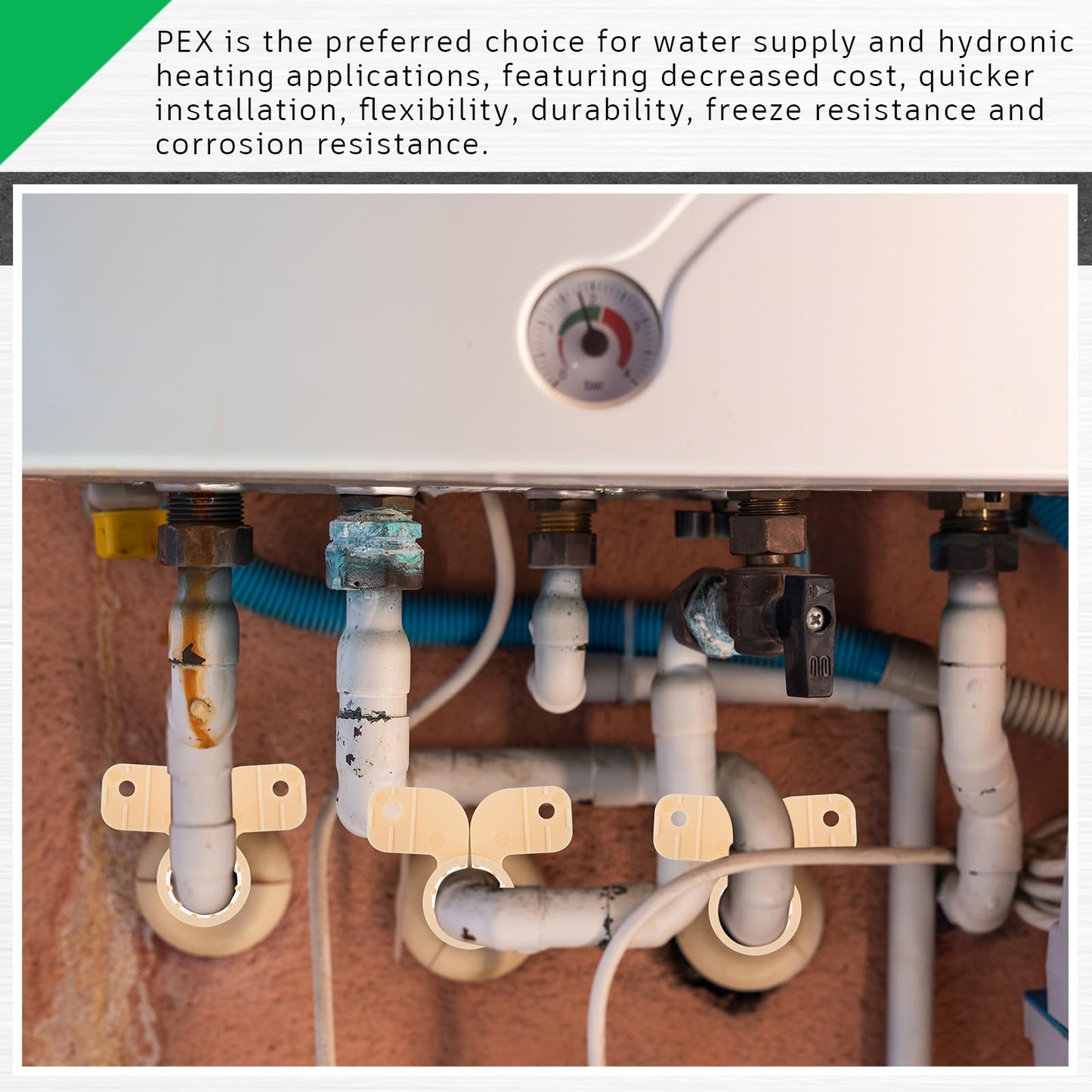 Briwooody 50 Pack 1/2 Inch Pex Suspension Pipe Clamps Tubing Supports for Pex, Copper, Cpvc Pipe, Butterfly Style (Beige)