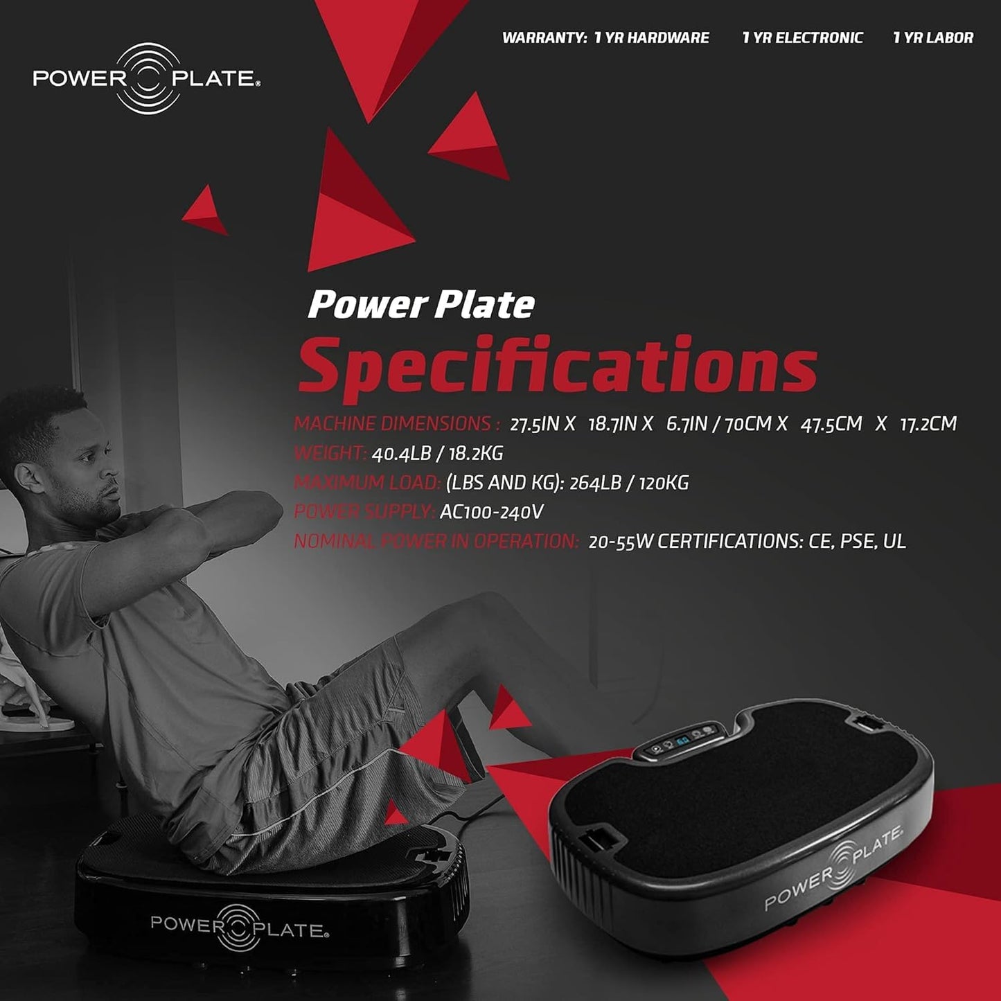 Power Plate Personal Vibration Plate Exercise Machine