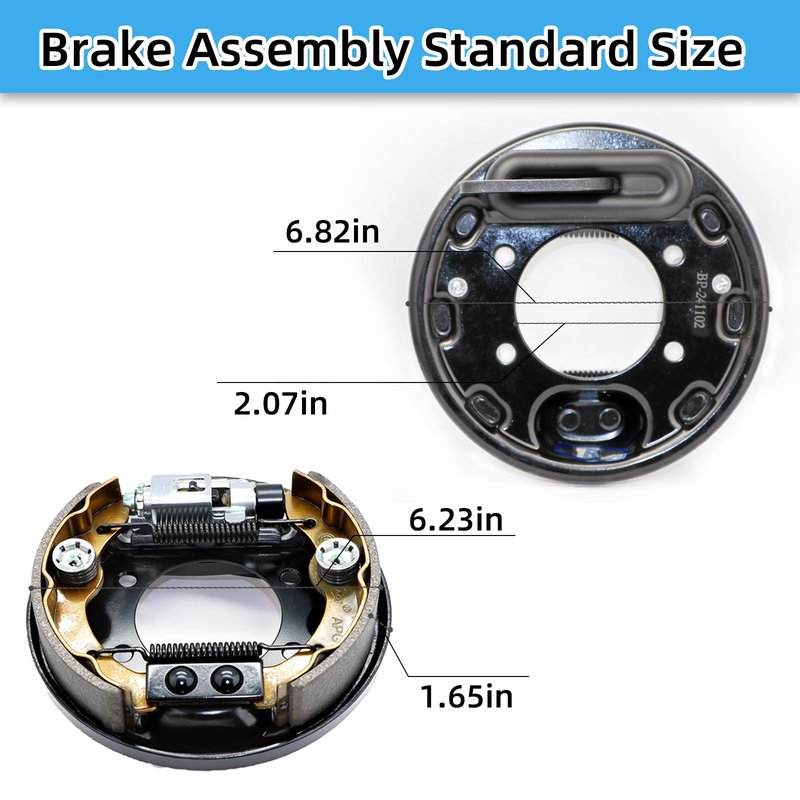 DIYOLFALL Brake Assembly Kit for EZGO TXT PDS & Yamaha G14-G22,Golf Carts Complete Set with Brake Shoes Fits Driver & Passenger Sides, OEM# 70998-G01, 70998-G02