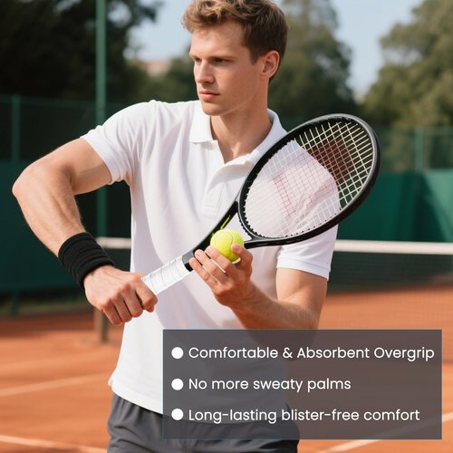 LIQWEI 8 Pcs Tennis Racket Grip Tape, Tacky Non-Slip Badminton Rackets Grip Tape, Sweat-Absorbing Cushion Wrap Head Grips Racket Cover for Tennis, Golf, Baseball, Bat, Universal Grips Tapes