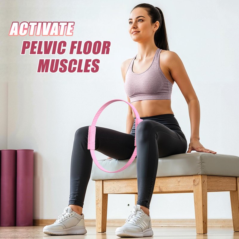 ALongSong Pilates Kit for Women, 13.7in Silicone Pilates Ring with Yoga Ball, 5 Resistance Bands, 1 Yoga Block, 2 Core Sliders, Guide for Full Body Home Workouts
