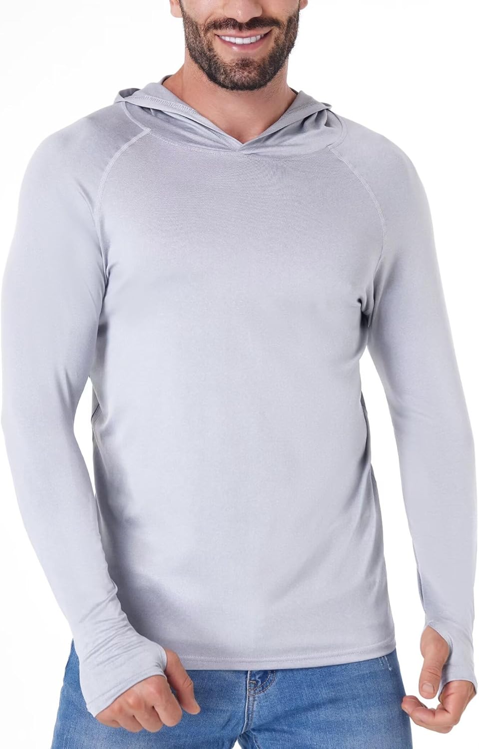 OYGSieg Men's Athletic Hoodies - Long Sleeve Fishing Shirt with UPF 50+ UV Sun Protection | Lightweight & Comfortable