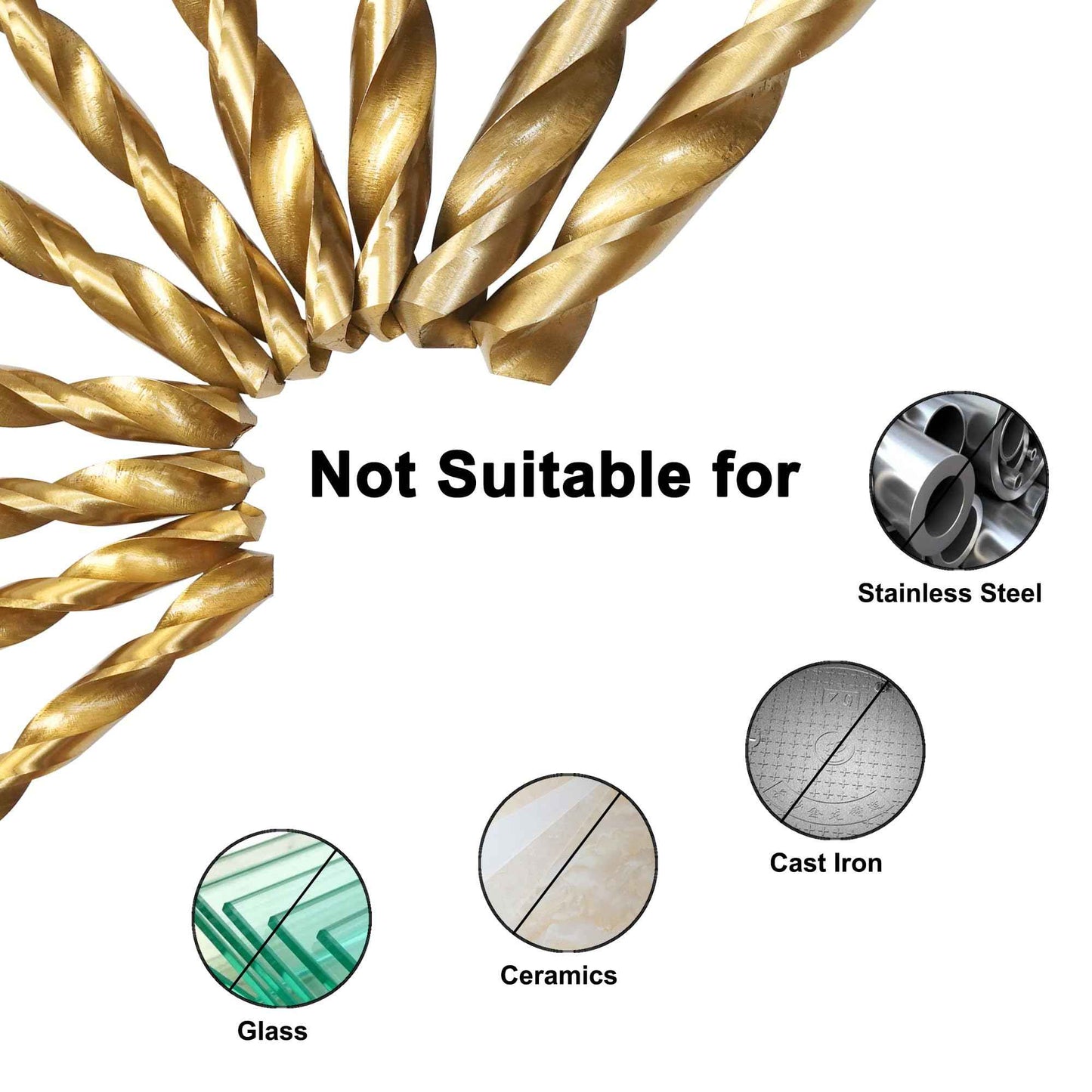 Axelord 99 Pcs Drill Bit Set(1/16“-3/8”), 135° Tip Titanium Coated High Speed Steel, Twist Drill Bit Kit for Iron, Aluminum Alloy, Copper, Wood, Plastic, with Hard Storage