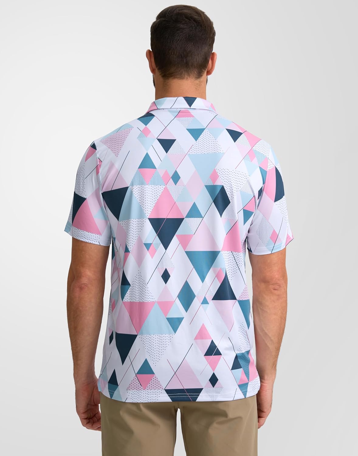 Obla Men's Golf Polo Shirt - Short Sleeve Moisture-Wicking Performance | Casual Print Design