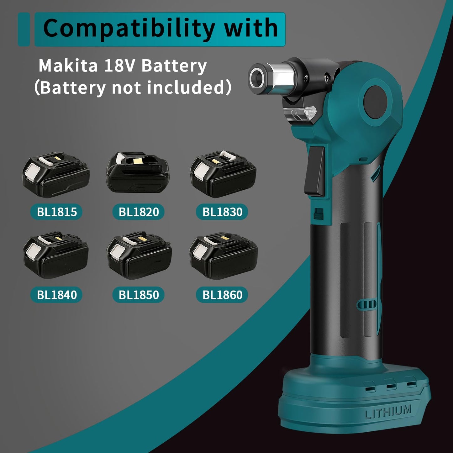 Palm Nailer Cordless Auto Hammer Compatible with Ma-kita 20V/18V Battery, Power Framing Nailer, 0-90° Adjustable Palm Nail Gun with Magnetic Tip for One-handed Use Tools on Joist Hangers (No Battery)