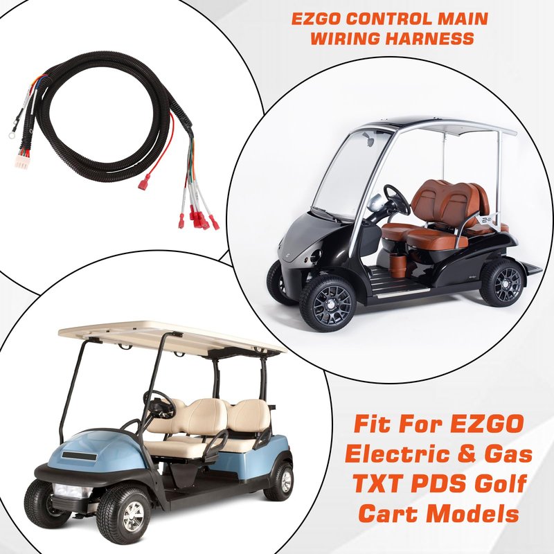 Golf Cart Control Wiring Harness for EZGO Electric & Gas TXT PDS Models 36V/48V,Controller Main Wiring Harness OEM #73326-G02#74324-G01/74324-G02