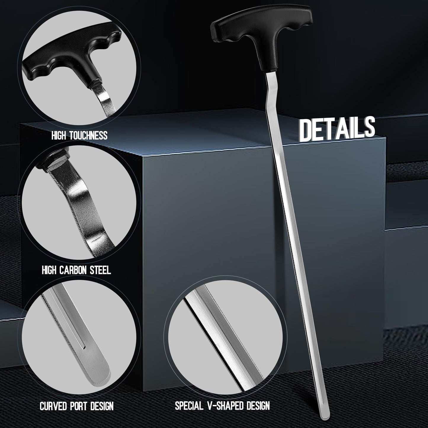 RunNico 12.5'' V-Shaped Golf Grip Removal Tool,Grip Remover Saver Gripping Kit,Golf Grip Tool,Standard Length Swinging Grips Golf Grip Remover Kit