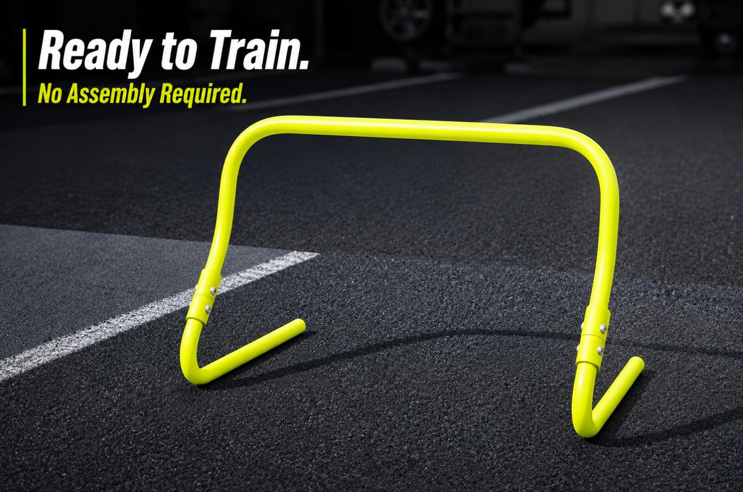 GSi Dual Height Agility Hurdle Pack of 6 – Adjustable 6" & 12" Training Hurdles for Sports, Fitness, and Agility Drills – Durable PVC Yellow Speed Hurdles for Soccer, Track, and Football Training