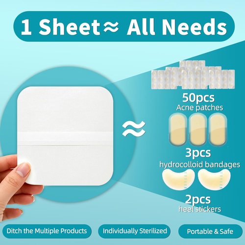 Dimora Hydrocolloid Wound Dressing - Ultra Thin 4" x 4" Large Self-Adhesive Bandages | 20 Pack