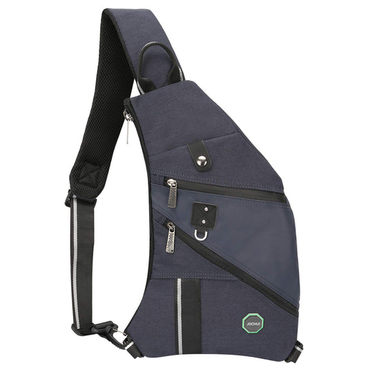 Vanlison Nylon Crossbody Sling Bag Backpack Chest Shoulder Bag for Men Women (C-Navy)