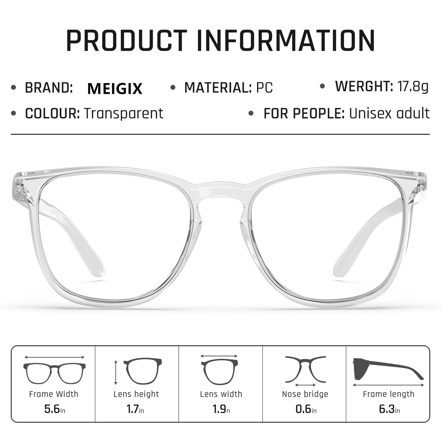 Stylish Safety Glasses, Clear Anti-Fog Anti-Scratch Protective Glasses For Men And Women（Clear+Gray（2 Pack））