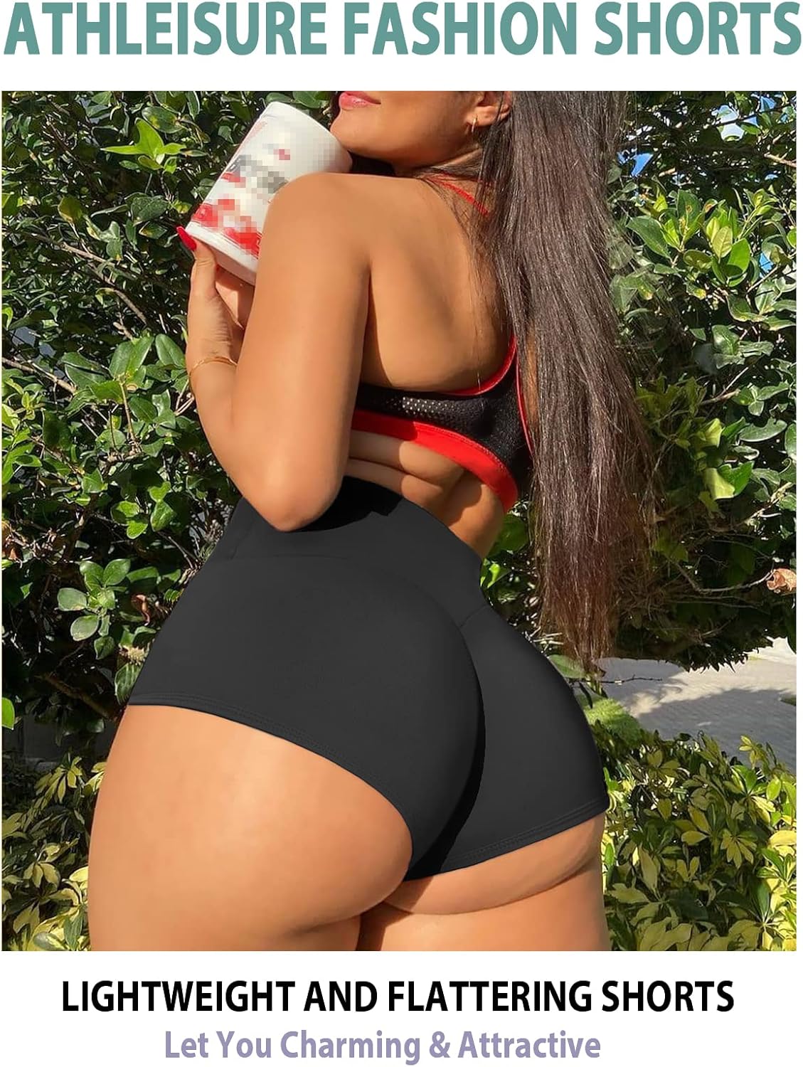 Skiennix Women's High Waist Yoga Booty Shorts - Butt Lifting Spandex Dance Leggings | Perfect for Workouts