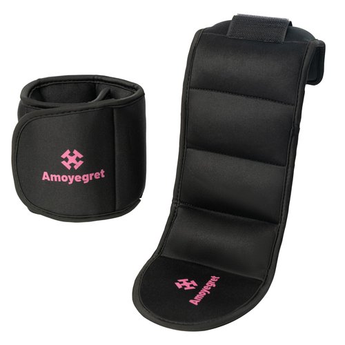 Ankle Weights, Wrist & Leg Weights for Women Men – Weighted Wristbands & Foot Weight | Comfortable Fixed Weight Set (3 lbs Pair), Soft Breathable Fabric, Ideal for Walking, Workout-black