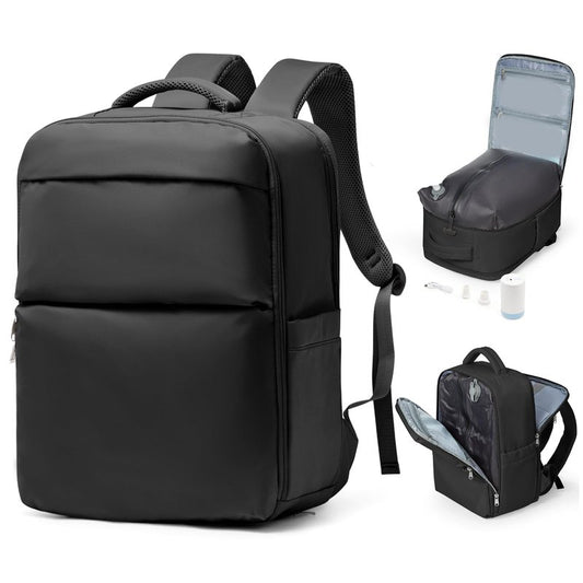 bergsalz Vacuum Backpack Travel With Pump,Mochila De Viaje Compresion Al Vacio,Personal Item Travel Backpack With Vacuum System,Large Carry On Vacpack Backpacks For Women Men,Black