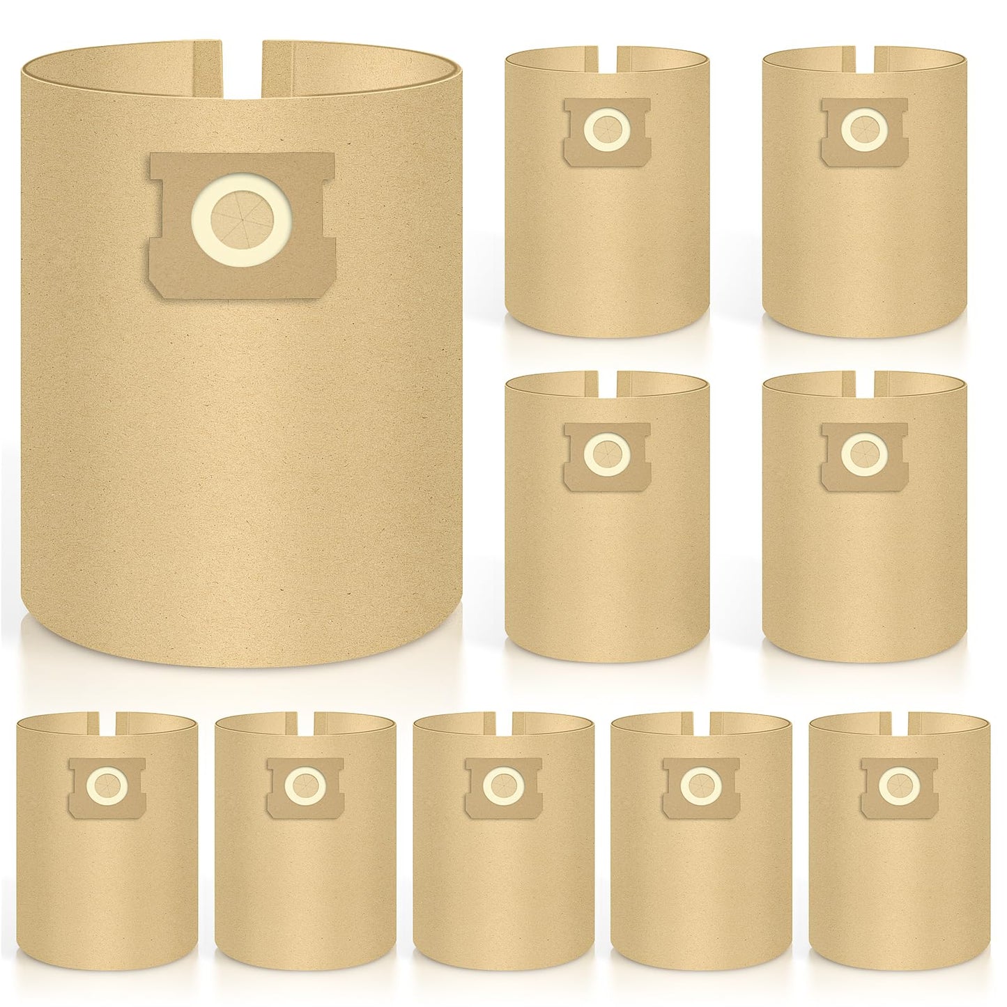 10 Pack DXVA19-4104 Vacuum Bags for DEWALT 5 to 8 Gallon Wet/Dry Vacuum, Disposable Workshop Large Capacity Replacement Dust Bag