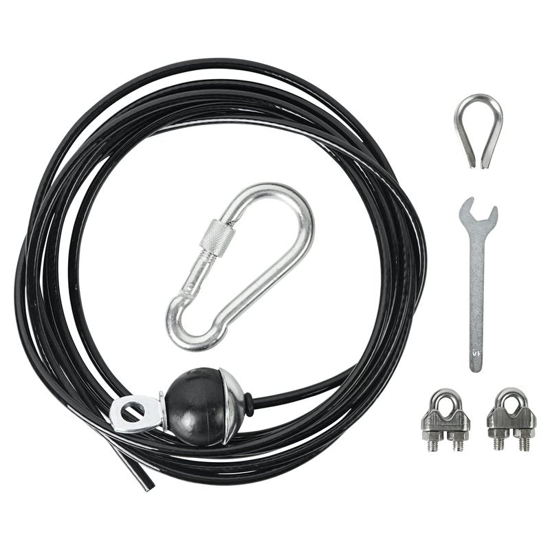 Luwint 6mm Gym Cable Replacement, 157’’ Adjustable Pulley Cable with Stopper Ball & Installation Kit, 440 lbs Capacity Steel Rope for LAT Pulldown Home Gym Machine DIY Pulley System Accessories