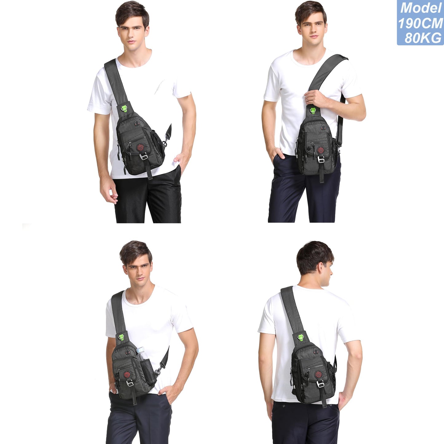 NICGID Sling Bag Chest Shoulder Backpack Crossbody Bags for Tablet Laptop Outdoor Hiking Men Women
