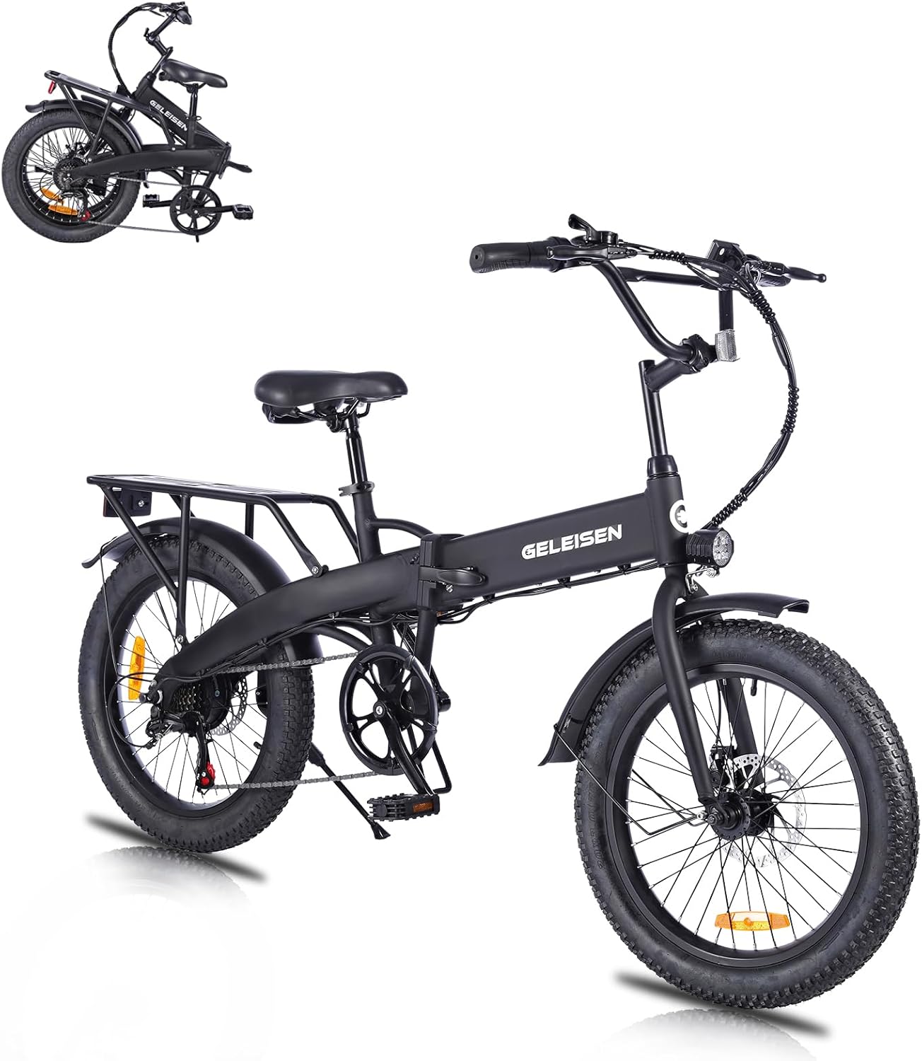 Skiennix Folding Electric Bike - 20" Fat Tire Ebike with 374.4Wh Battery & LCD Display | 20MPH Speed