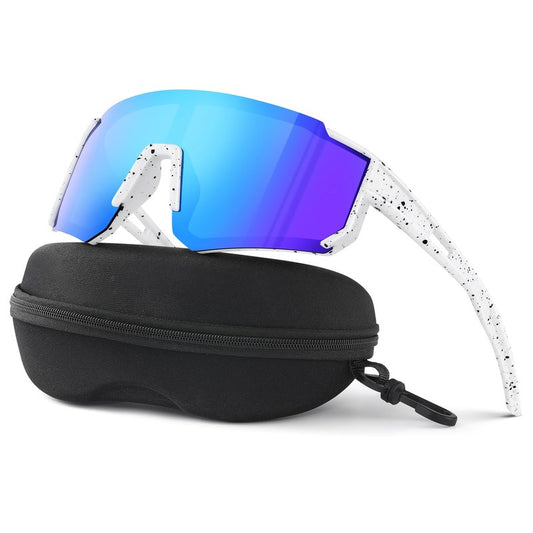Fanshen Kids Baseball Sunglasses for Boys Girls Ages 3-12, Sports Polarized Youth Baseball Softball Sunglasses UV Protection(Black/Black)
