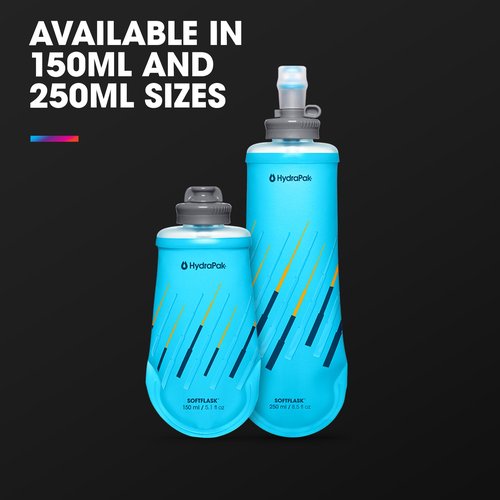 HydraPak SoftFlask 150ml 2-Pack - Collapsible Nutrition Flask - BPA Free, Easy Open Gel Nozzle, Foldable, Lightweight