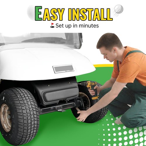 Golf Cart Front Shield Cover Shock Bumper Brush Guard for EZGO TXT Accessories, Replaces OEM 27166G01 27166G02 27166G04