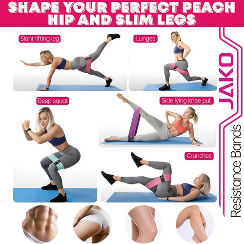 Resistance Bands for Working Out with Workout Bands Guide, 3 Booty Bands for Women & Men, Working Out Hip Glute Bands Set, Exercise Bands for Legs Bands, Fabric Elastic Band for Fitness,Yoga,Pilates