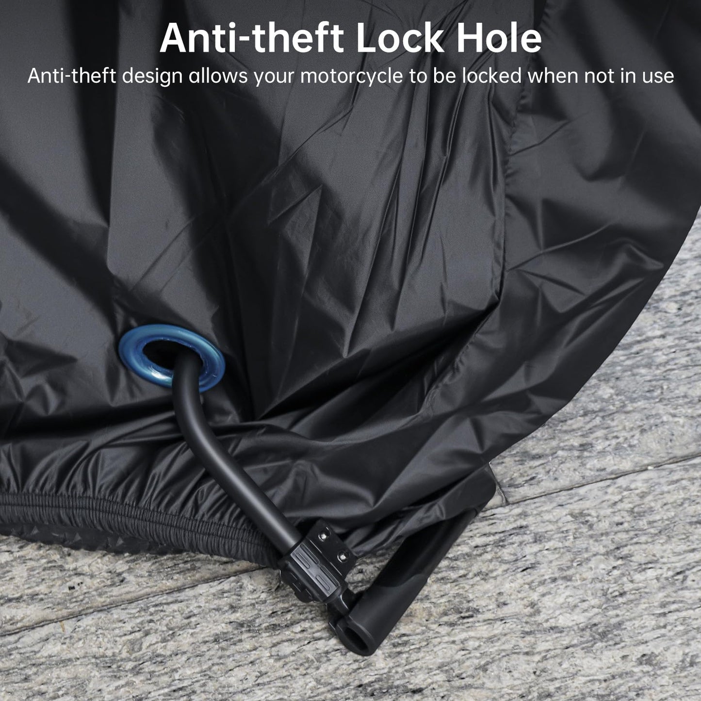 Bike Cover Heavy-Duty Nylon Waterproof, All Season Outdoor Bicycle Cover for E-Bike, Mountain & Road Bike, Windproof Dustproof UV Protection with Lock Hole & Carry Bag (Fits up to 29 Inch Wheels)