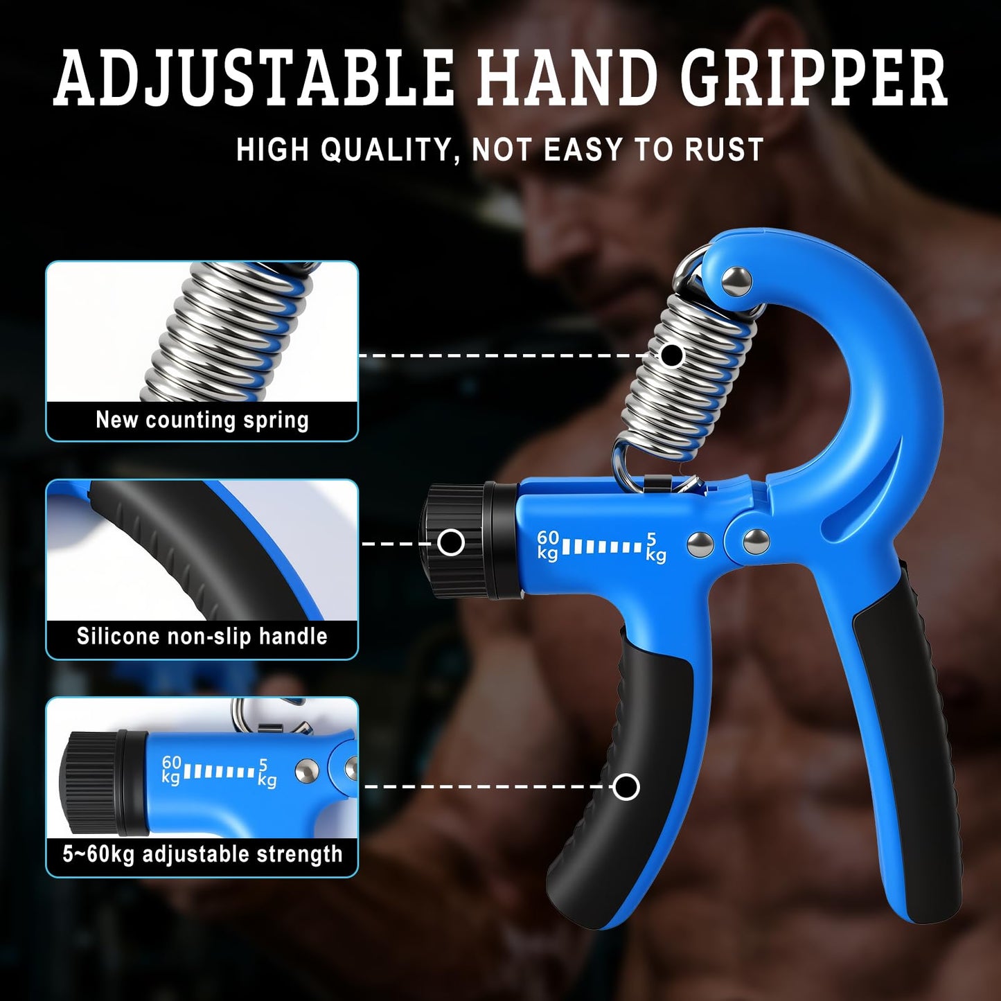 Twister Arm Trainer & Grip Strengthener Set - Adjustable 60-130 lbs Chest/Arm Workout Equipment + Forearm Exerciser (TAT-Set)