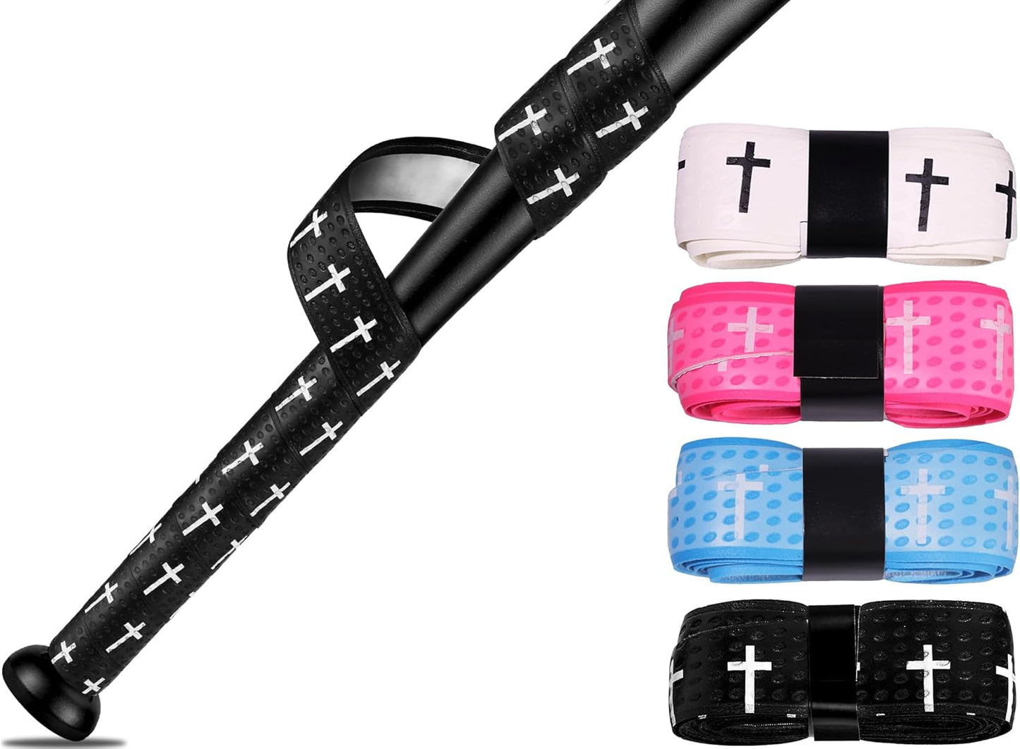 Skiennix Baseball Bat Grip Tape - Non-Slip Softball Wrap | Precut 1.5mm | 2/4/6 Pcs Options